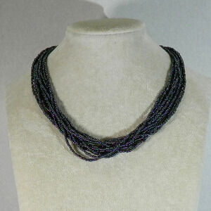 Clearance Necklace Bling Ready to Resell or Wear Peacock Seed Bead